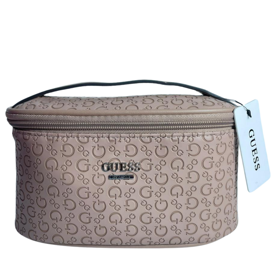 Cosmetiquera guess con logotipo en relie...